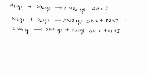 nitrogen-dioxide-no2-can-be-formed-from-nitrogen-and-oxygen-according-to-the-reaction-below-n2-g-2o2-g-2no2-g-h-use-hesss-law-to-calculate-the-enthalpy-for-the-formation-of-no2-using-the-fol-23848