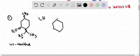 draw-all-of-the-stereoisomers-of-menthol-b-using-your-structures-identified-identify-an-axample-of-enantiomers-and-an-example-of-diastereomers