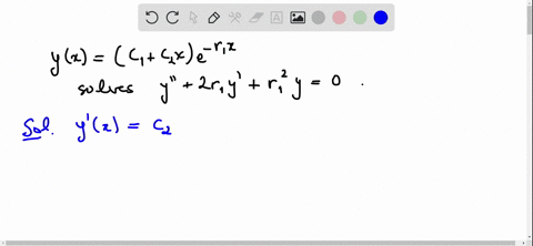 r1-c1-c2-are-constants-show-that-oy-c1-c2xer1xis-a-solution-to-the-following-differential-equation-y-2r1y-r1y-0