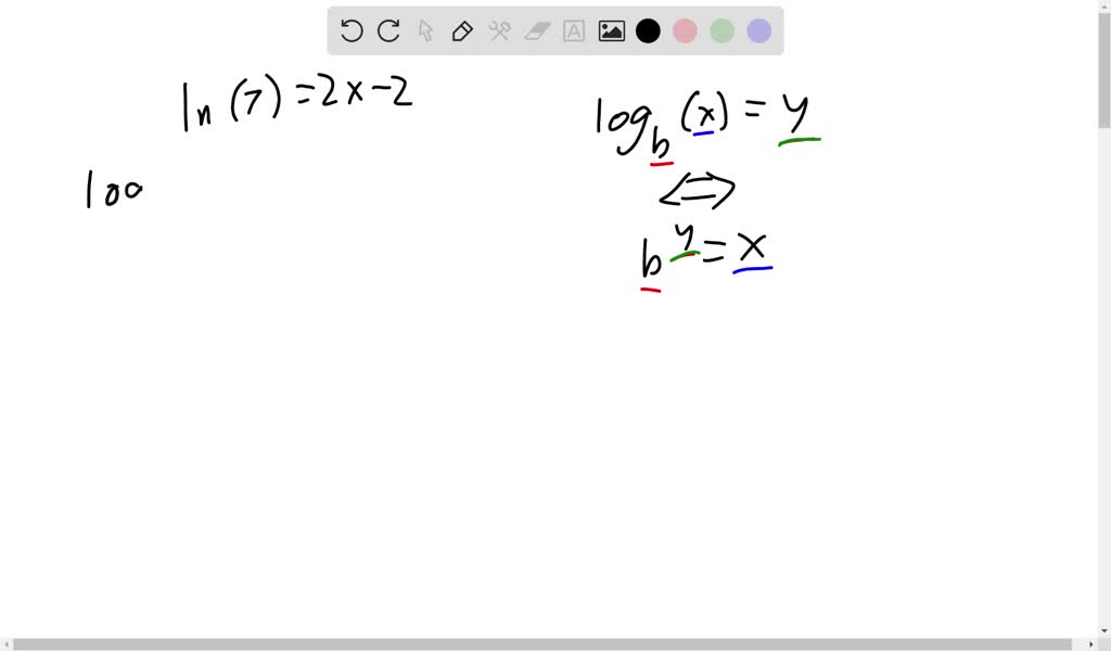 SOLVED: Write the log equation as an exponential equation. You do not ...