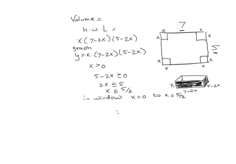 a-box-is-formed-by-cutting-squares-from-the-four-corners-of-a-sheet-of-paper-and-folding-up-the-sides-suppose-the-paper-is-5-wide-by-7-long-estimate-the-maximum-volume-for-this-box-hint-use-45174