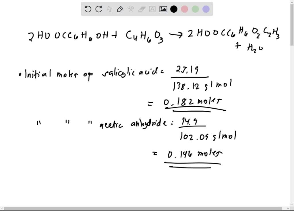 Solved: Practice Exercise 3.34: Synthesis Of Aspirin In The Synthesis 