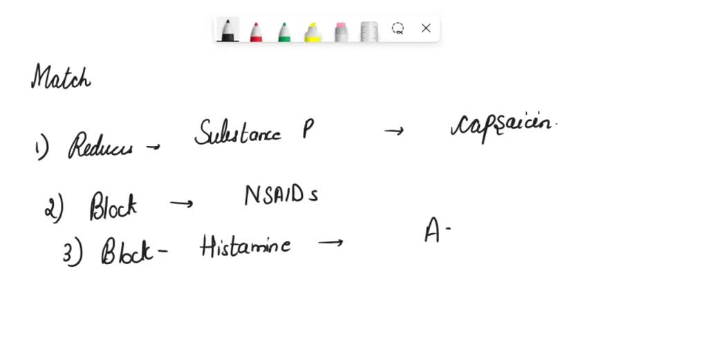 SOLVED Question 7 (1 point) Match each analgesic mechanism below to