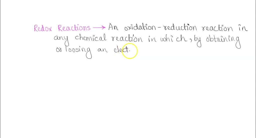 SOLVED: A redox reaction involves the transfer of Group of answer ...