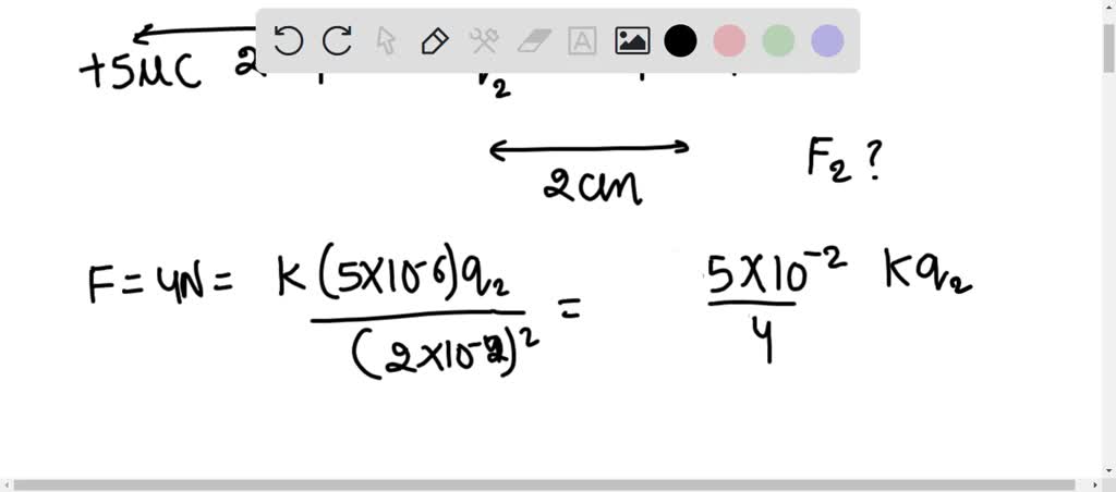 SOLVED: The electrostatic force measured in newtons, between two ...