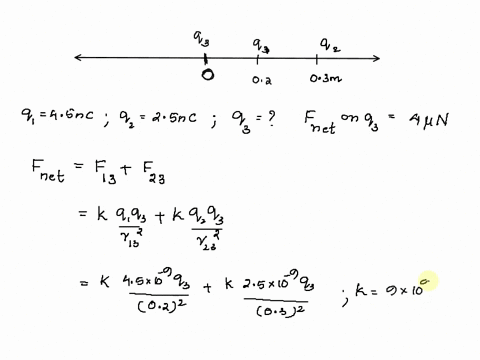 1-three-point-charges-are-arranged-along-the-x-axis-charge-q1-450-nc-is-located-at-x-0200-m-and-charge-q2-250-nc-is-at-x-0300-m-a-positive-point-charge-q3-is-located-at-the-origin-a-what-mus-70156