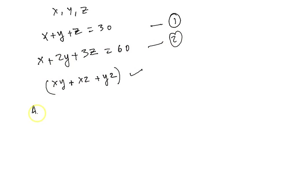 SOLVED: The sum of three positive number is 30. The first plus twice ...