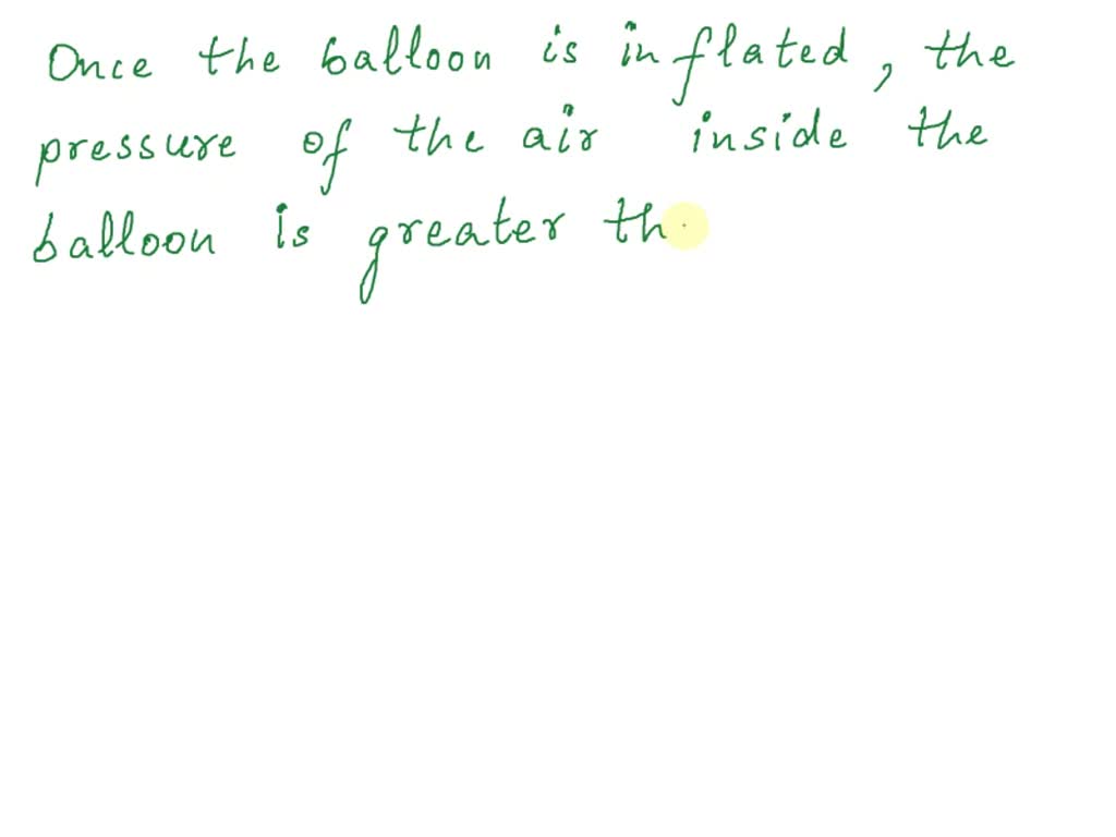 SOLVED: A Rubber Balloon Is Blown Up And The End Tied. Is The Pressure ...