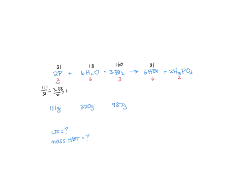 consider-the-reaction-of-phosphorus-with-water-and-bromine-2p-s-6h2o-l-3br2-l-6hbr-aq-2h3po3-aq-determine-the-limiting-reactant-in-a-mixture-containing-111-g-of-p-320-g-of-h2o-and-987-g-of-b-10442