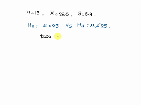 a-simple-random-sample-of-size-nequals15-is-drawn-from-a-population-that-is-normally-distributed-the-sample-mean-is-found-to-be-x-overbarequals235-and-the-sample-standard-deviation-is-found-51803