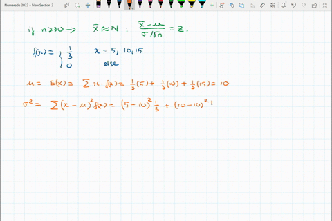given-the-discrete-uniform-population-shown-to-the-right-find-the-probability-that-a-random-sample-of-size-54-selected-with-replacement-will-yield-a-sample-mean-fx-greater-than-102-but-less-22312
