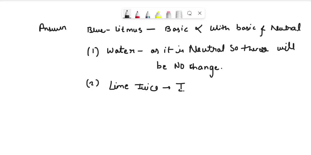 SOLVED What will be the effect on the colour of blue litmus paper when