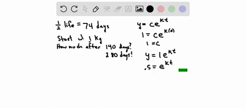 a-particular-isotope-has-a-half-life-of-74-days-if-you-start-with-1-kilogram-of-this-isotope-how-much-remain-after-140-days-how-much-after-280-days-97207