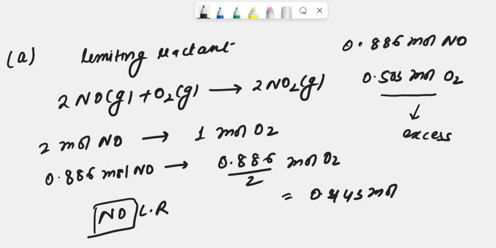 SOLVED Nitric oxide (NO) reacts with oxygen gas to form nitrogen