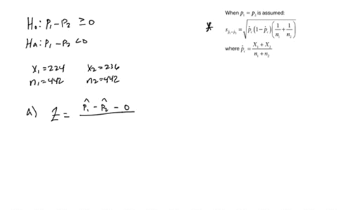 consider-the-following-competing-hypotheses-and-accompanying-sample-data-you-may-find-it-useful-to-reference-the-appropriate-table-z-table-or-ttable-ho-ha-p1-p2-x1-224-n1-442-236-442-calcula-69415