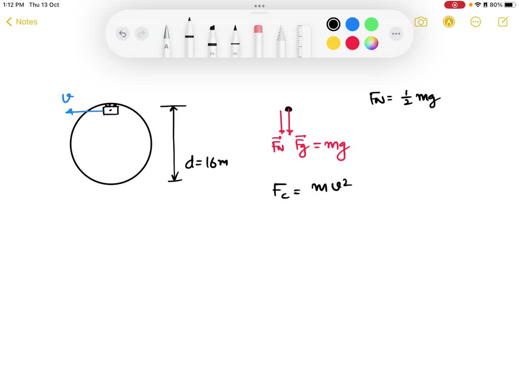 SOLVED Suppose the loop in the figure has a 16m diameter. How fast