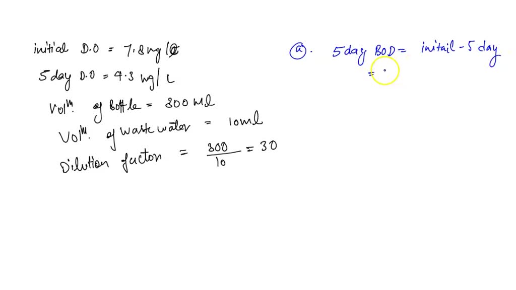 A wastewater sample is diluted by a factor of 10, using seeded dilution