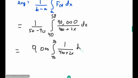 the-demand-equation-for-a-product-is-p-90000-400-3x-where-p-is-the-price-in-dollars-and-x-is-the-number-of-units-in-thousands-find-the-average-price-p-on-the-interval-40-x-50-32097