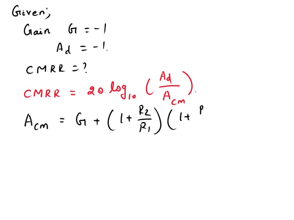 SOLVED An opamp differential amplifier is built using four identical