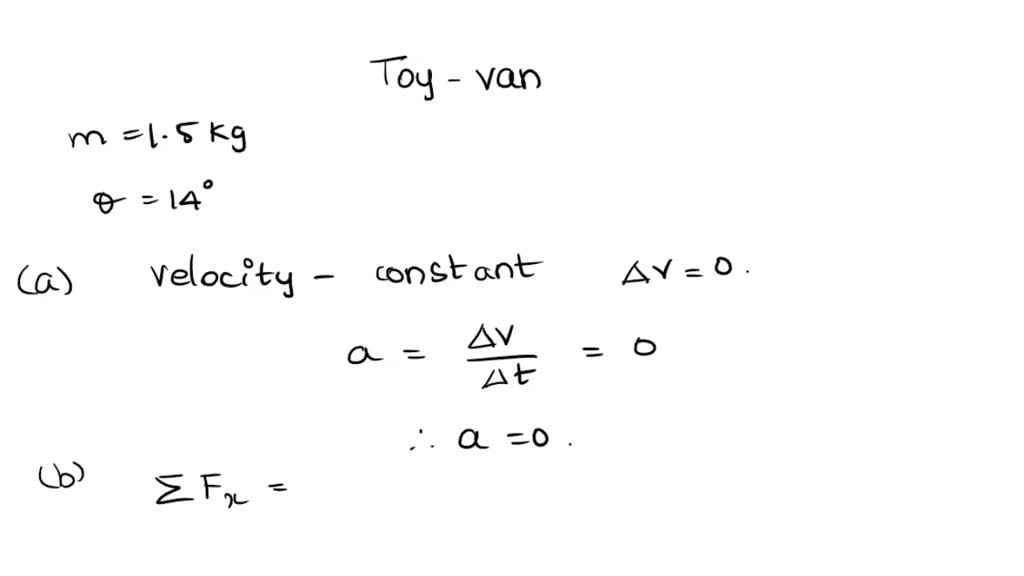 Problem 8: A toy car rolls down a ramp at a constant velocity. The car ...