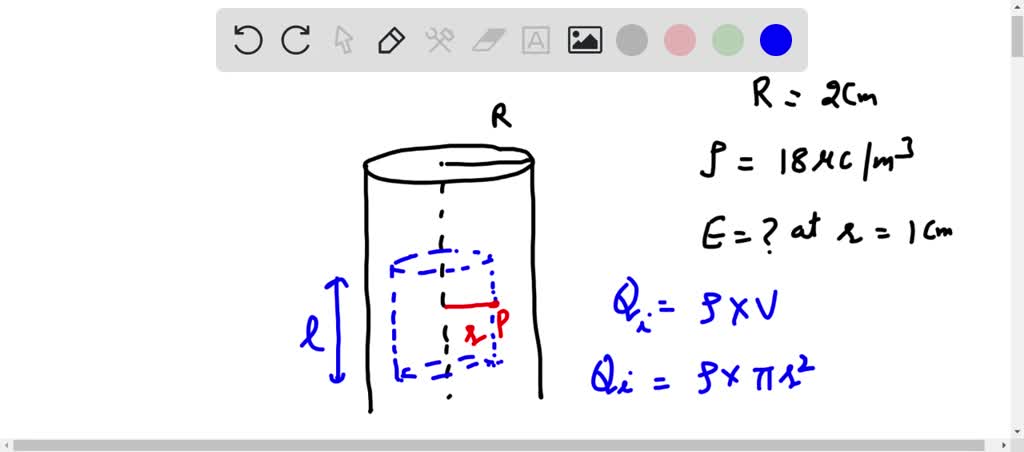 Solved: An Infinitely Long Cylinder Of Radius R = 2 Cm Carries A 