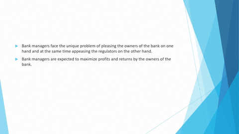 we-have-discussed-the-principa-agent-problem-as-torm-ot-moral-hazard-discuss-the-unique-problems-bank-manager-faces-in-terms-of-trying-to-please-the-owners-of-the-bank-and-at-the-same-time-t-63935
