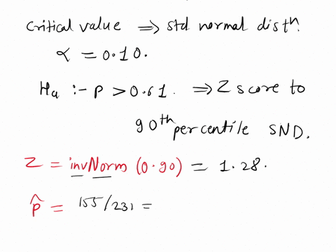 you-wish-to-test-the-following-claim-h1-at-a-significance-level-of-010-h0p061-h1p061-you-obtain-a-sample-of-size-n231-in-which-there-are-155-successful-observations-for-this-test-you-should-03017