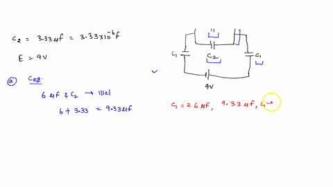 a-lab-tech-builds-a-circuit-as-shown-in-the-figure-find-the-following-assume-c1-260-f-and-c2-333-f-a-rectangular-circuit-contains-a-battery-and-four-capacitors-the-bottom-side-has-a-900-v-ba-15514