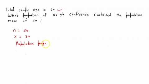 with-a-sample-size-of-20-what-proportion-of-the-95-confidence-intervals-contained-the-population-mean-of-50-82963