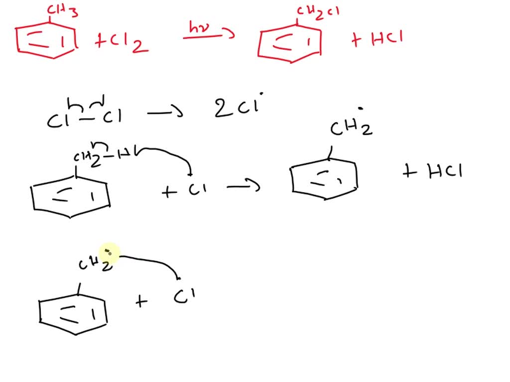 SOLVED This question concerns the substitution of hydrogen by chlorine