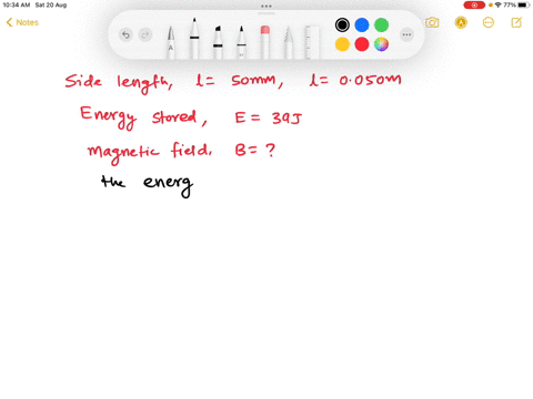 a-uniform-magnetic-field-exists-in-a-cubic-volume-of-space-with-a-50-mm-side-length-part-a-if-the-magnetic-energy-stored-in-this-volume-is-39-j-what-is-the-magnetic-field-magnitude-express-y-80584