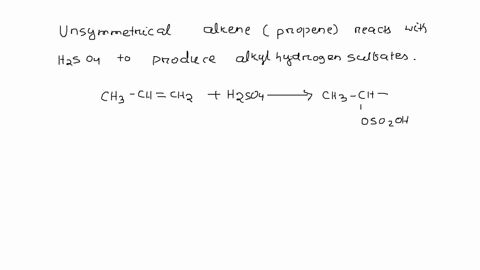 reaction-of-sulphuric-acid-with-an-unsymmetrical-alkene-is-regioselective-options-true-false-22182