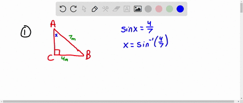 draw-the-following-triangles-adn-find-the-answers-1-triangle-abc-has-a-right-angle-at-c-next-side-ab7m-and-side-cb4m-using-inverse-trigonometric-functions-find-the-degree-measures-of-angle-b-58833