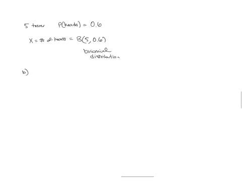 binomial-question-for-full-marks-please-show-all-working-and-use-probability-notation-this-question-may-be-hand-written-a-weighted-coin-is-tossed-5-times_-it-is-biased-such-that-the-probabil-99403