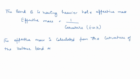 Two possible conduction bands are shown in the E versus k diagram given ...