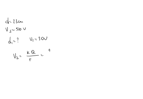 a-23-cm-diameter-conducting-sphere-is-charged-to-520-v-relative-to-v0-at-r-at-what-distance-from-the-center-of-the-sphere-will-the-potential-due-to-the-sphere-be-only-30-v