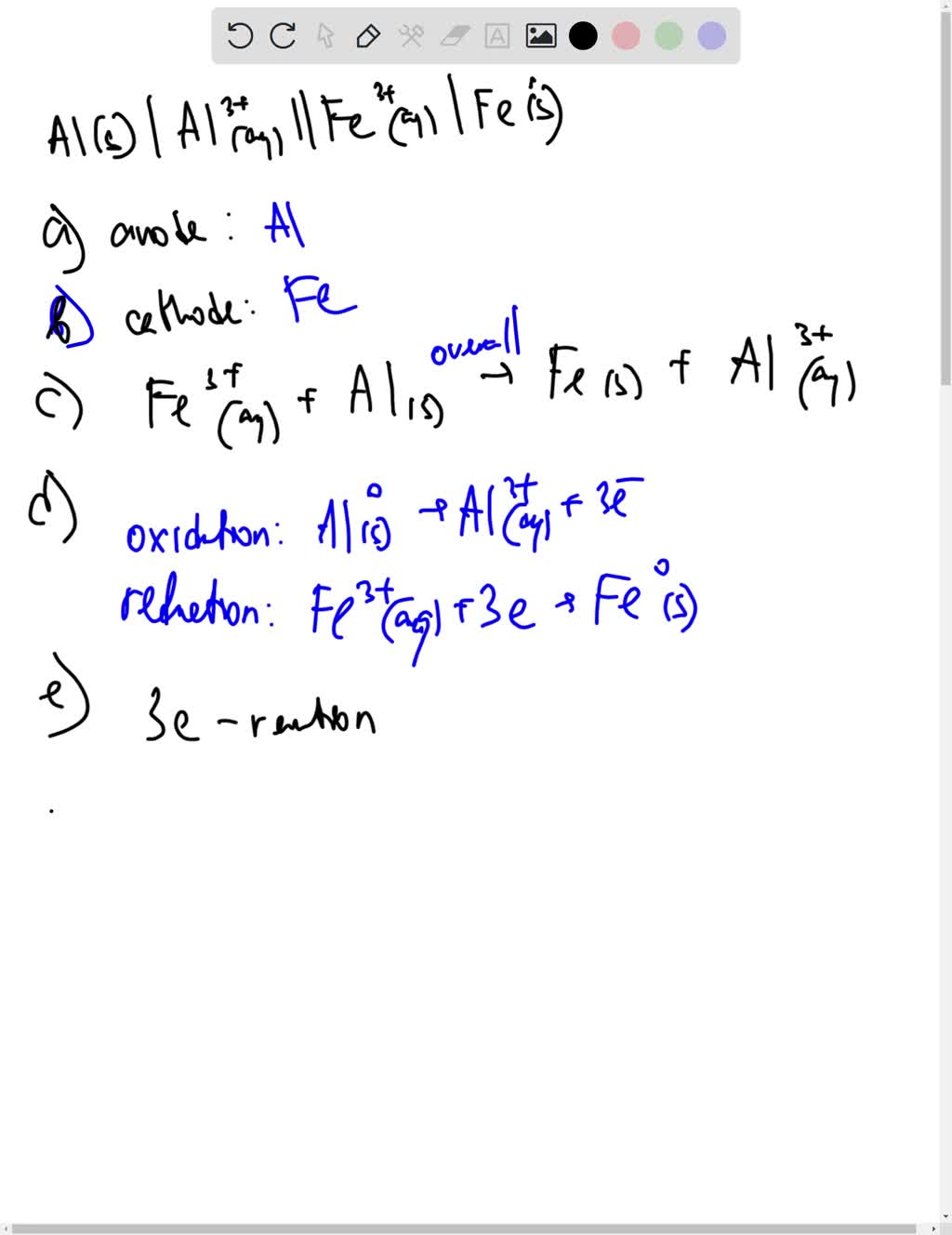 SOLVED Write the cell notation for an electrochemical cell consisting