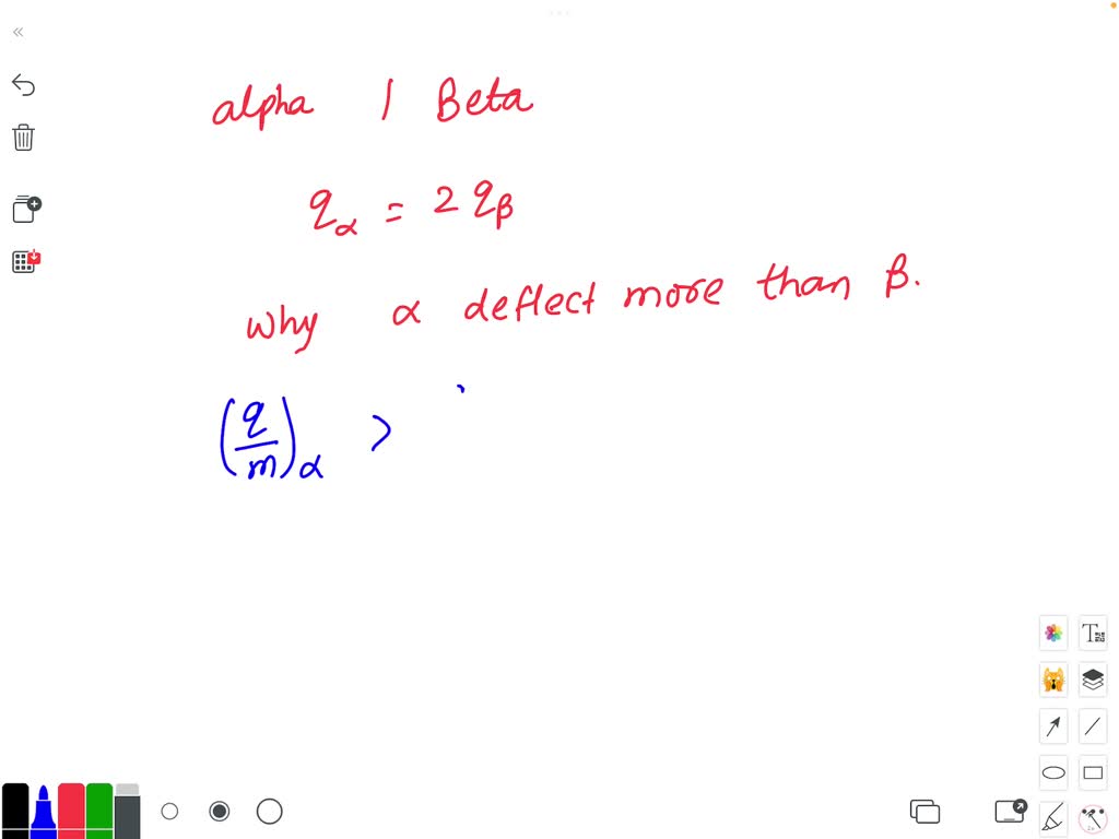 SOLVED: An alpha particle has twice the charge of a beta particle. Why ...
