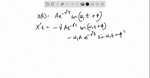 the-general-solution-for-damped-oscillation-is-given-by-xt-ae-ytcos-w1-0-dx-when-t-0vt-vo-dt-to-find-the-specific-solution-the-specification-is-given-by-xo-xo-and-t-find-the-first-derivation-42573