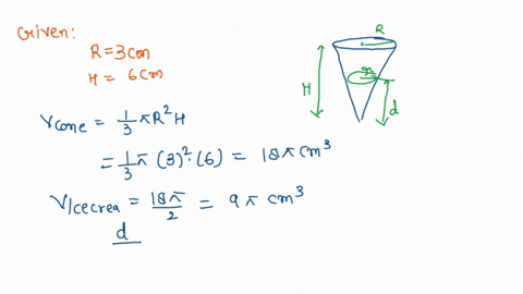 the-volume-of-ice-cream-in-the-cone-is-half-the-volume-of-the-cone-the-cone-has-3-cm-radius-and-6-cm-height-what-is-the-depth-of-the-ice-cream-correet-t0-awo-decimal-places-ice-cream-cm-dept-05702