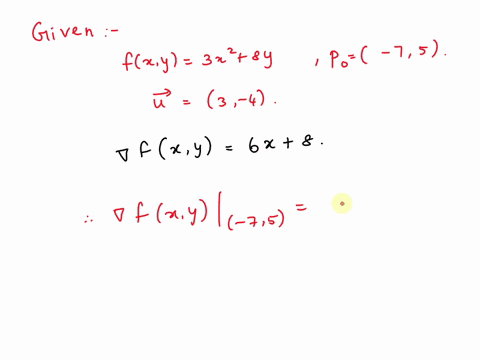 find-the-derivative-of-the-function-at-p0-in-the-direction-of-u_-fx-y-3x2-8y-po-7-5-u-3i-4j-62046