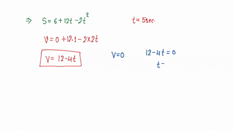 the-displacement-of-a-particle-moving-in-a-straight-line-is-described-by-the-relation-s-6-12t-2t2-heres-is-in-meters-and-t-in-seconds-the-distance-covered-by-particle-in-first-5-s-is-2