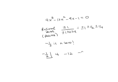 solve-the-given-polynomial-equation-use-the-rational-zero-theorem-and-descartess-rule-of-signs-as-an-aid-in-obtaining-the-first-root-4x3-12x2-9x-1-0-the-solution-set-is-use-commas-to-separat-89007
