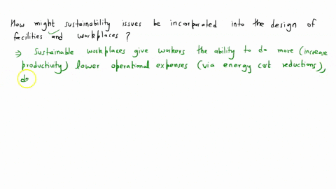 how-might-sustainability-issues-be-incorporated-into-the-design-of-facilities-and-workplaces-provide-examples-and-explain-your-reasoning-22669