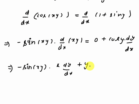find-dydx-by-implicit-differentiation-cosxy-1-siny