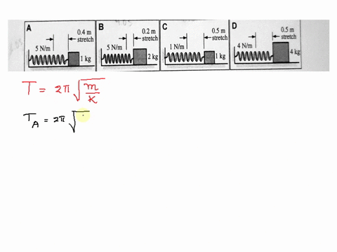 b7-rt04-mass-on-horizontal-spring-systems-ii-period-of-oscillating-mass-a-block-rests-on-a-frictionless-surface-and-is-attached-t0-the-end-of-a-spring-the-other-end-of-the-spring-is-attached-31162