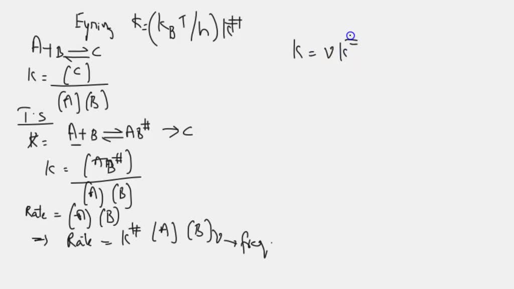 SOLVED: Derive The Relation Between The Eyring Equation And Arrhenius ...