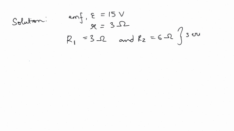 a-battery-of-emf-15-v-and-internal-resistance-3-ohm-is-connected-to-two-resistors-of-resistances-3-ohm-and-6-ohm-in-series-find-the-current-through-the-battery