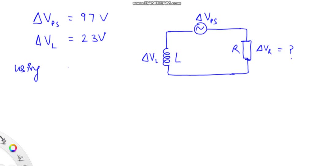 SOLVED At a particular instant in the circuit below, the voltage