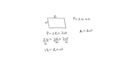 A rectangular red sticker has a perimeter of 26 millimeters...